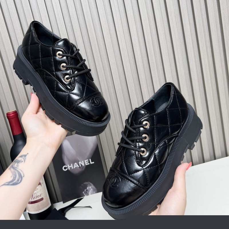 Ch*el leather shoes